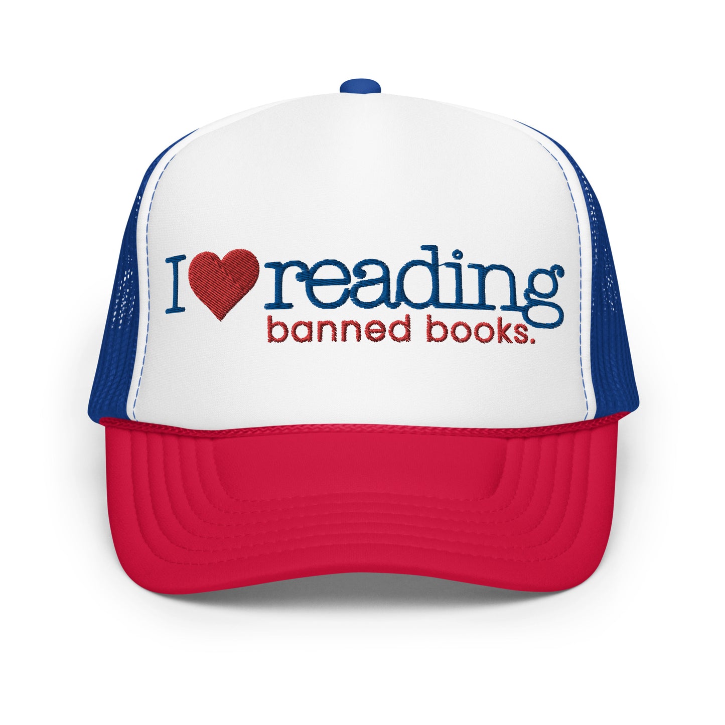 LOVE BANNED BOOKS Trucker